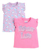 BUMZEE Pink & Lavender Girls Sleeveless T-Shirts Pack of 2 Age - 12-18 Months (Peb9201D-pnk.lvd)