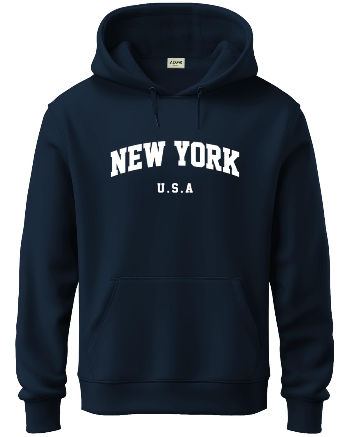 ADRO Men's Cotton Blend Neck Hooded Sweatshirt (H24-NEW)