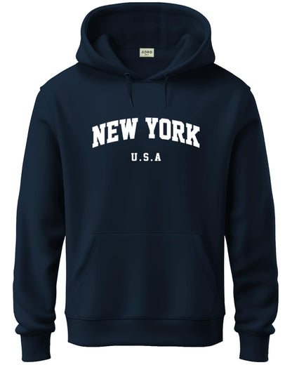 ADRO Men's Cotton Blend Neck Hooded Sweatshirt (H24-NEW)