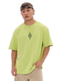 The Souled Store Cactus Men and Boys Short Sleeves Round Neck Green Embroidery Cotton Oversized T-Shirts