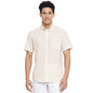 Fabindia Men Cotton Regular Collar Shirt Beige_S