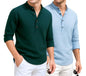 Deemoon Combo Of MenS Cotton Blend Solid Regular Fit Full Sleeve Short Kurta | MenS Trendy Short Kurta Pack Of 2 (Available In