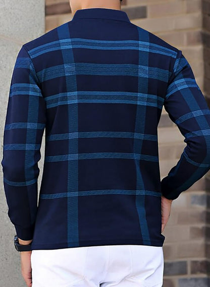 Noble Monk MenS Polo Neck Full Sleeves T-Shirt | Causal Tshirt For Men