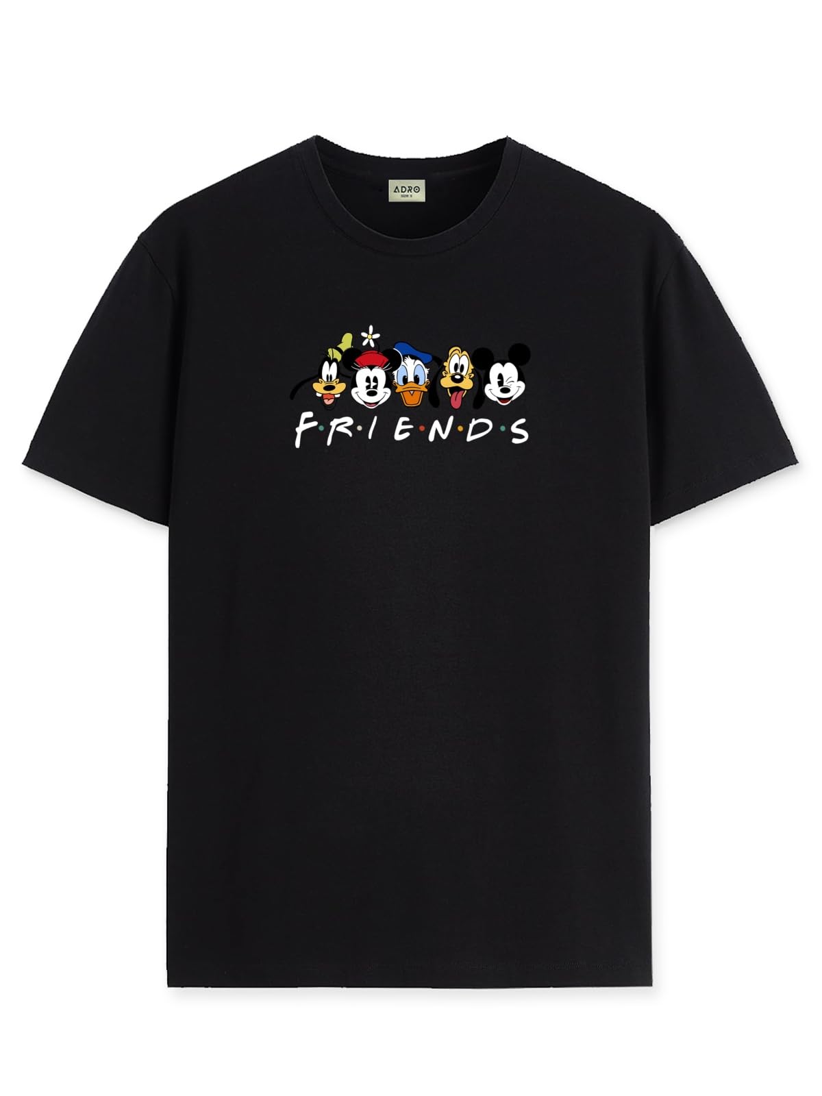 ADRO T Shirts for Boys & Girls | Friends Printed T-Shirt | Ages 3-14 | 100% Cotton Round Neck Tshirt for Boys |KRN-L2-FRIEND-BL-