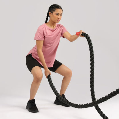 BlissClub CloudFlex Apple Hem Tee, Weightless Comfort All Day Long, Round Neck, Sleeveless Design, Feels Like Second Skin,Flatte