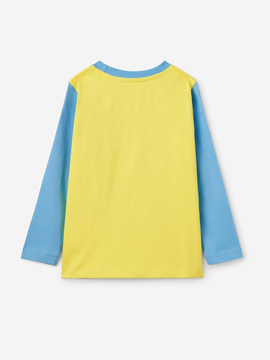 The Souled Store Official Minions : Varsity Boys Round Neck Multicolor Color Blocked Cotton Full Sleeve T-Shirts