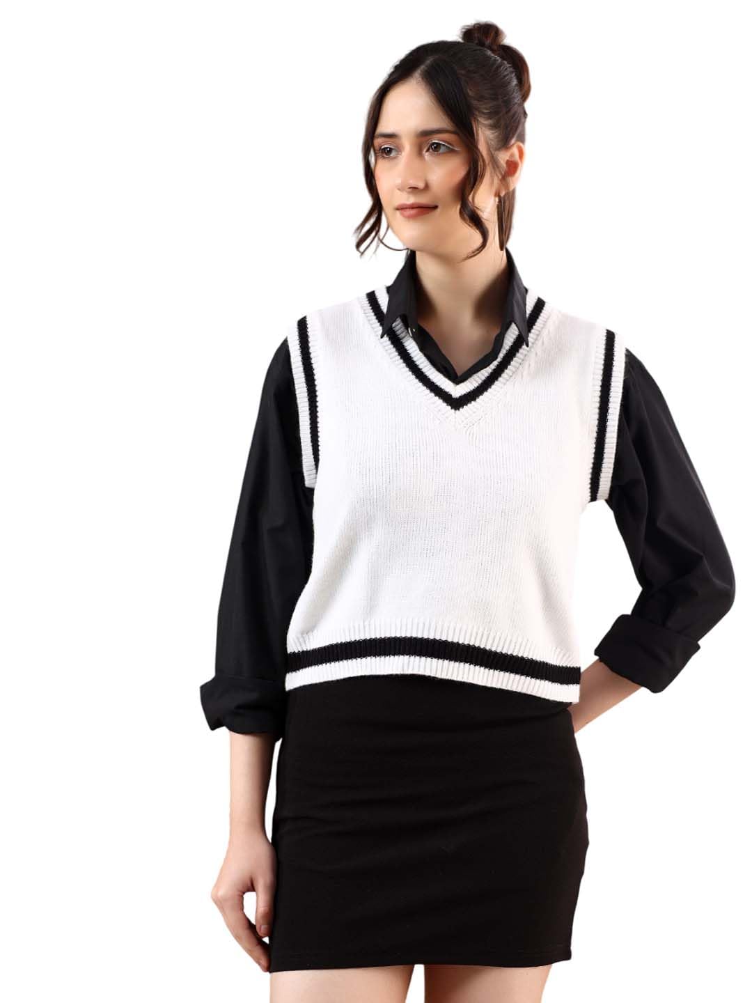 Kotty WomenS Trendy Sleeveless Sweater Vests  Perfect For Layering And Smart-Casual Outfits(Multicolored,S)