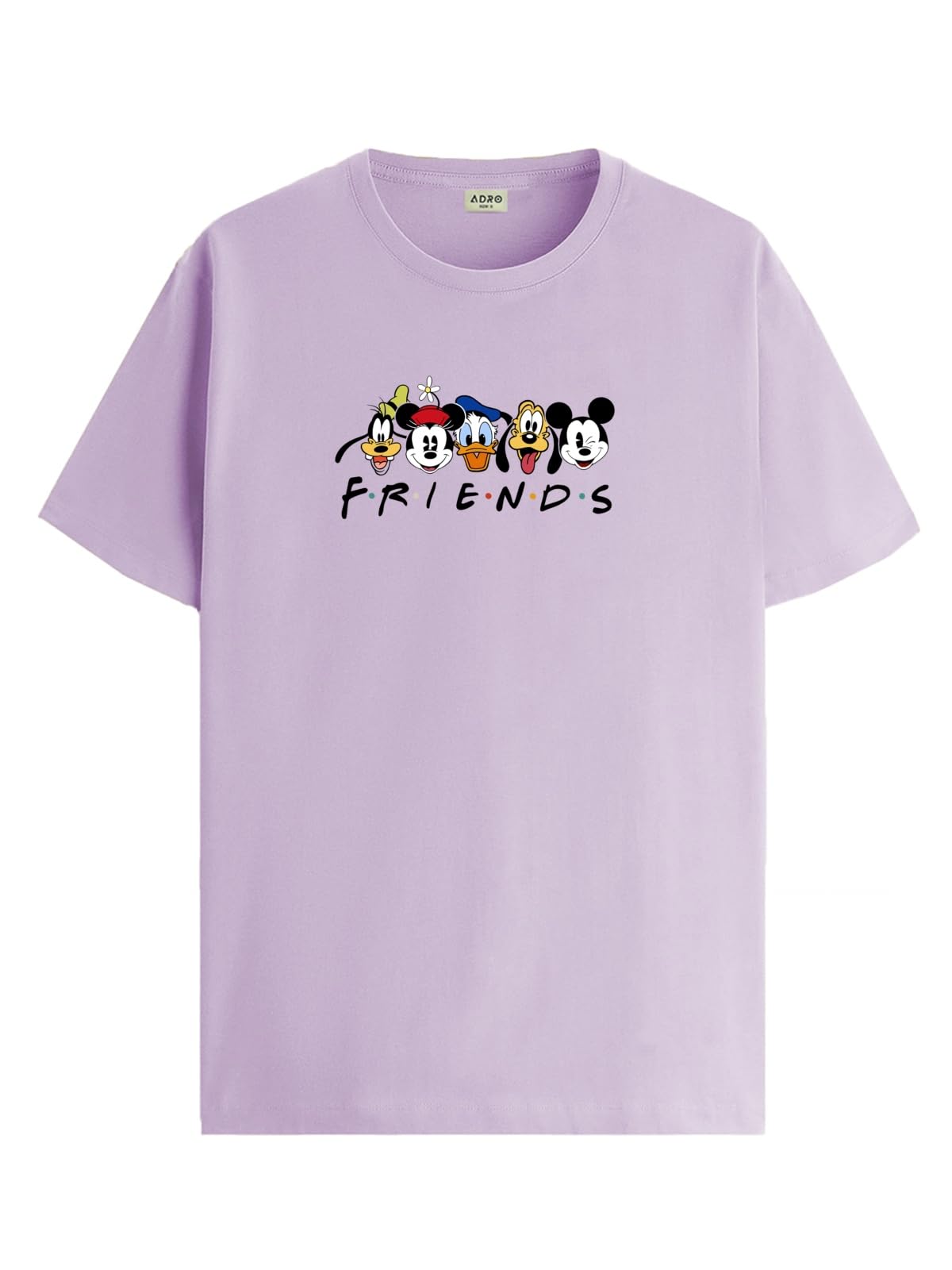 ADRO T Shirts for Boys & Girls | Friends Printed T-Shirt | Ages 3-14 | 100% Cotton Round Neck Tshirt for Boys |KRN-L2-FRIEND-PU-