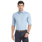 Turtle Men Pure Cotton Sky Blue Printed Slim Fit Formal Shirts