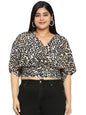 Style Quotient Plus Women Animal Printed Polyester Regular Smart Casual Crop Top