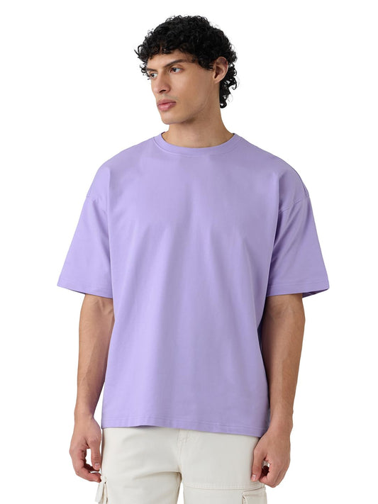 The Souled StoreSolids: Deep LavenderOversized T-Shirts