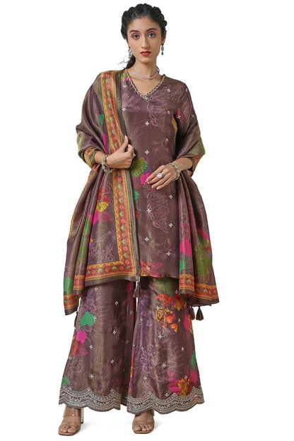 Soch WomenS Tissue Salwar Suit (Ewa4Cd20984A_Wine