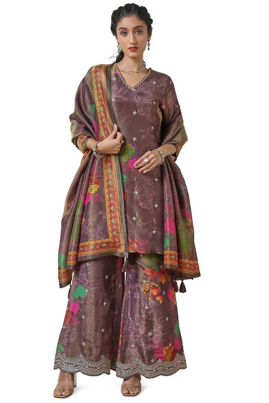 Soch WomenS Tissue Salwar Suit (Ewa4Cd20984A_Wine
