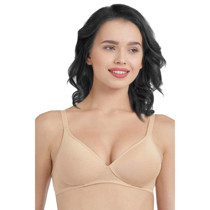 Enamor A039 Everyday stretchable cotton T-shirt Bra for women - Padded, non-wired & medium coverage | Available in solids & prin