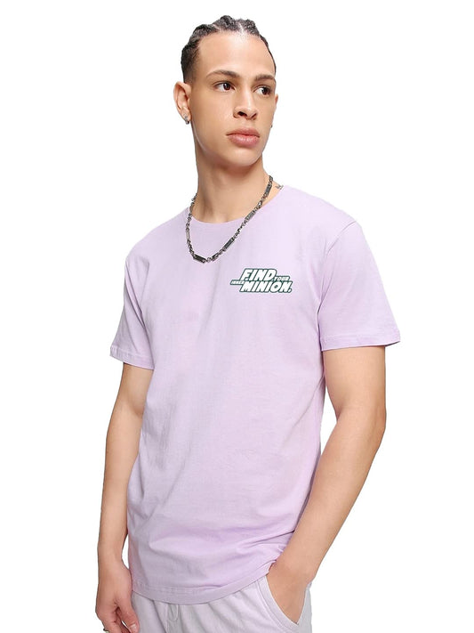 Bewakoof x Official Minions Merchandise Mens Find Your Inner Minion Graphic Print 100% Cotton T-Shirt- Regular Fit, Round Neck,