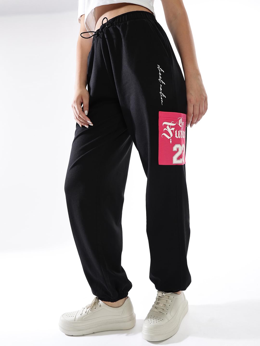 Hubberholme Women Colourblocked Jogger High-Rise Casual Track Pants 9