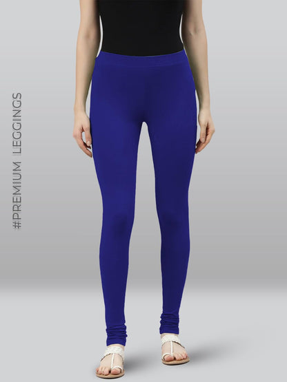 Lyra Premium Viscose Full Length Churidar Leggings For Women Ink Blue