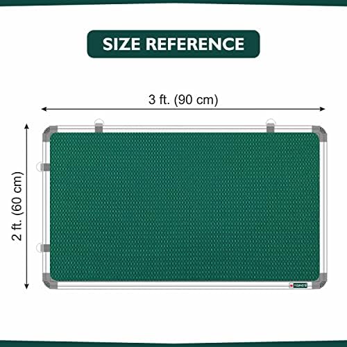 YAJNAS 2x3 Feet Premium Material Notice Pin-up Board/Pin-up Board/Soft Board/Bulletin Board/Pin-up Display Board for Home, Offic