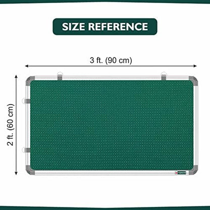 YAJNAS 2x3 Feet Premium Material Notice Pin-up Board/Pin-up Board/Soft Board/Bulletin Board/Pin-up Display Board for Home, Offic