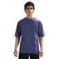 Nobero MenS Solid Oversized Fit T-Shirt (1M-Twts-R0039_Future Dusk