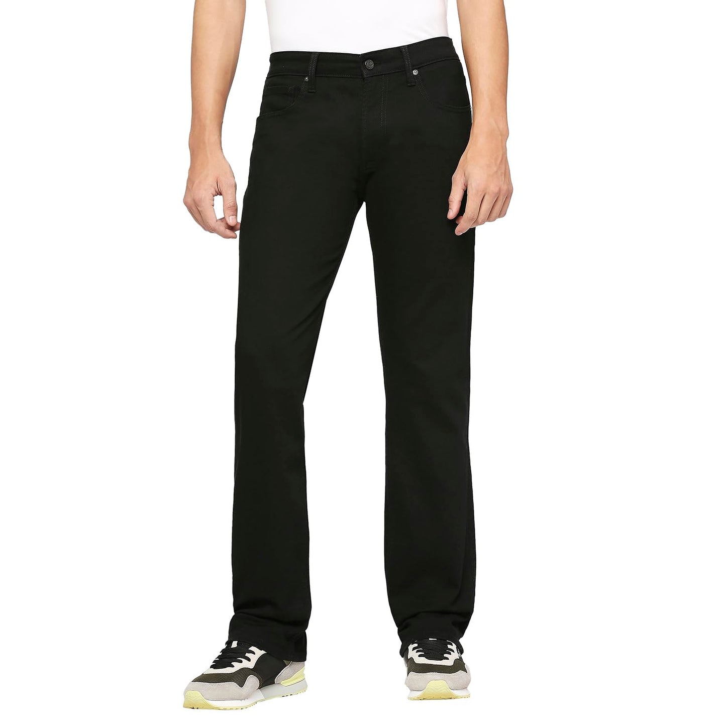 Pepe Jeans Men Mid Rise Regular Jeans (Pm207619S913_Black, 30)
