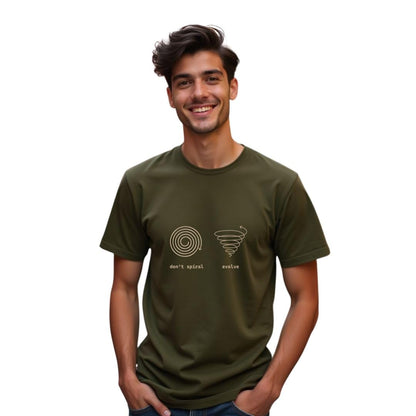 Nobero MenS Graphic Printed Regular Fit T-Shirt (1M-Twts-C1177-Bs_Olive Green