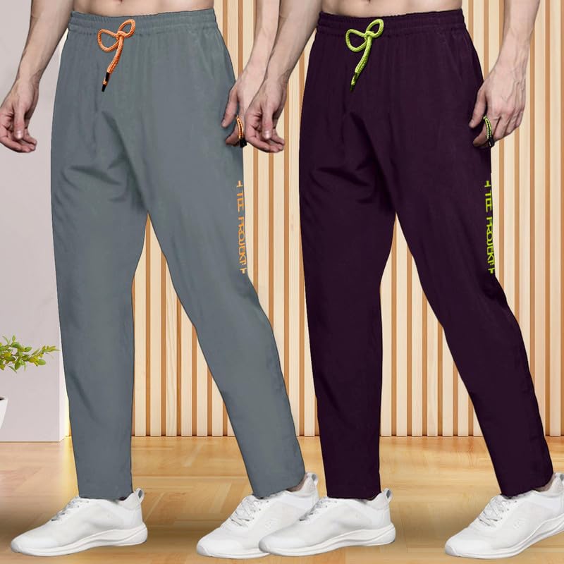 Pinkmint Combo Track Pant for Men Soild with Pocket Active Wear ll Gym Wear (Pack of 2)