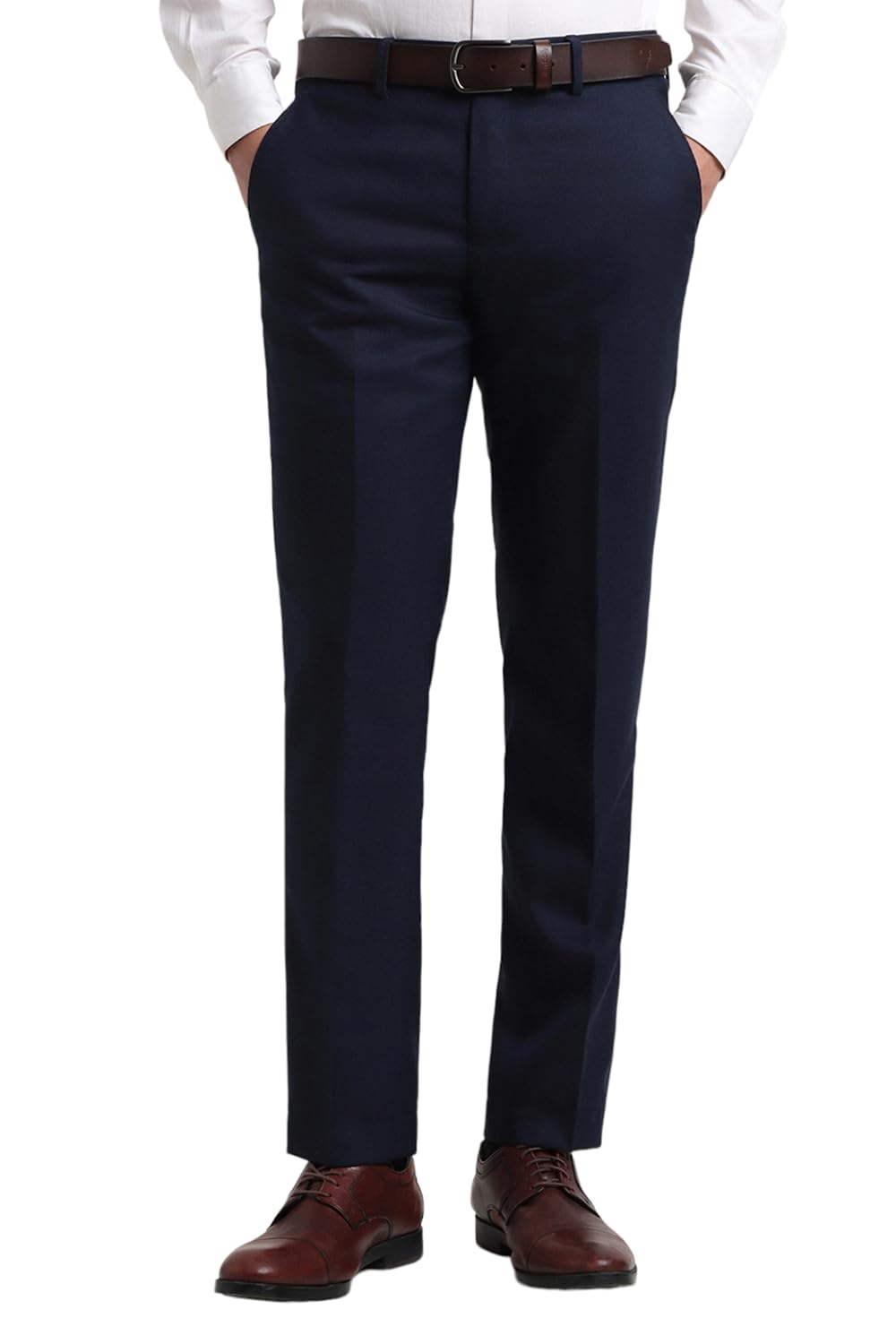 Allen Solly Men Slim Fit Solid Formal Polyester Pants