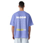 Nobero MenS Typography Oversized Fit T-Shirt (1M-Twrt-C0838-Pal_Periwinkle