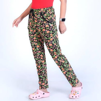 Rupa COLORS Playsure Printed Pyjama for Women Leisurewear, Floral Print Loungewear
