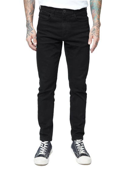 The Souled Store Solids: Black (Slim Fit) Mens and Boys Cotton and Spandex Black Color Men Jeans