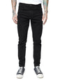 The Souled Store Solids: Black (Slim Fit) Mens and Boys Cotton and Spandex Black Color Men Jeans
