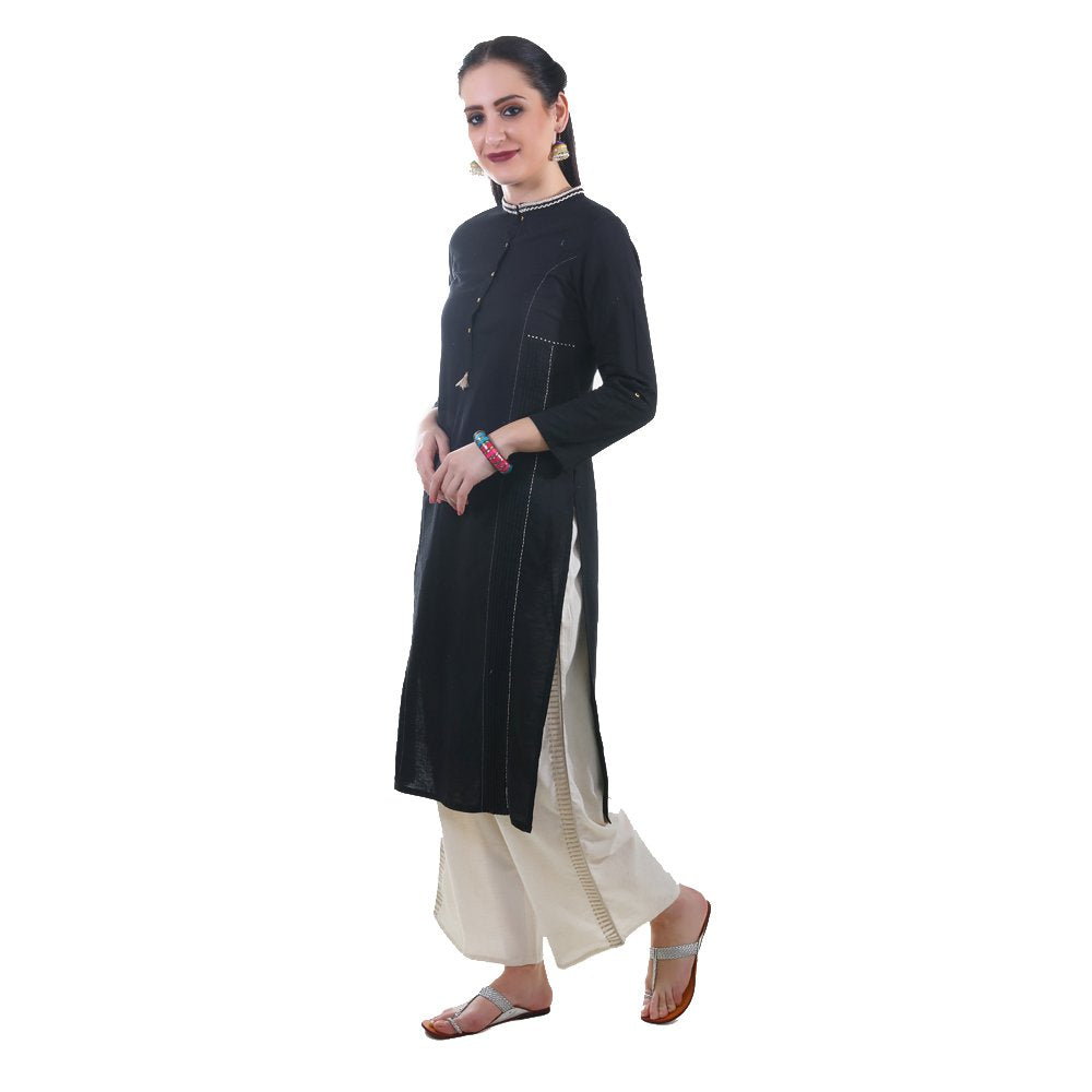 W for Woman Women's Cotton Solid Kurta