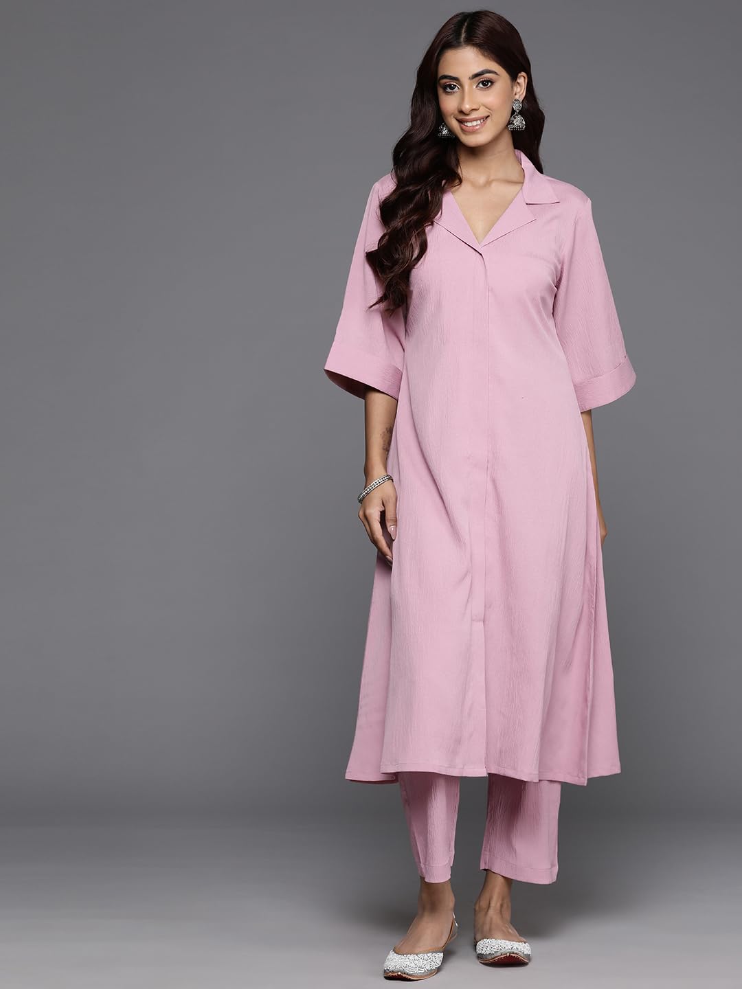 Varanga WomenS Chanderi Kurta Set  Elegant & Comfortable Ethnic Wear For Women, Perfect For Special Occasions