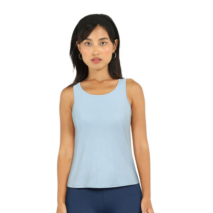 BlissClub Step Up Tank | Two Layer Fabric | Modal-Polyester | Sleeveless | Sweat-Wicking