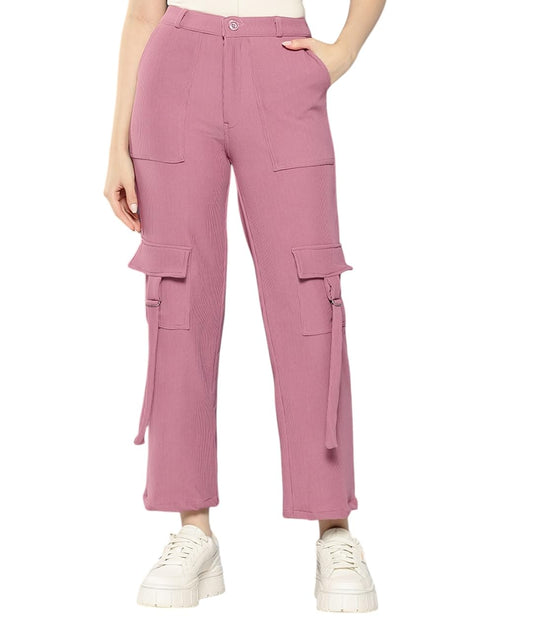 Aarika Girls Casual Wear Purple Colour Solid Nylon Pant (9-14 Years)