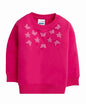 BUMZEE Pink Girls Full Sleeves Loose Cotton Round Neck Sweatshirt Age - 12-18 Months