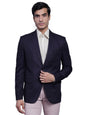 WINTAGE Mens Banarasi Rayon Cotton Festive and Casual Bandhgala Jodhpuri Blazer :Blue