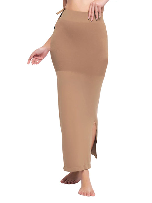 Clovia Women'S Petticoat Style Saree Shapewear With Drawstring/Naada (Sw0048A24_Brown_Xxl)