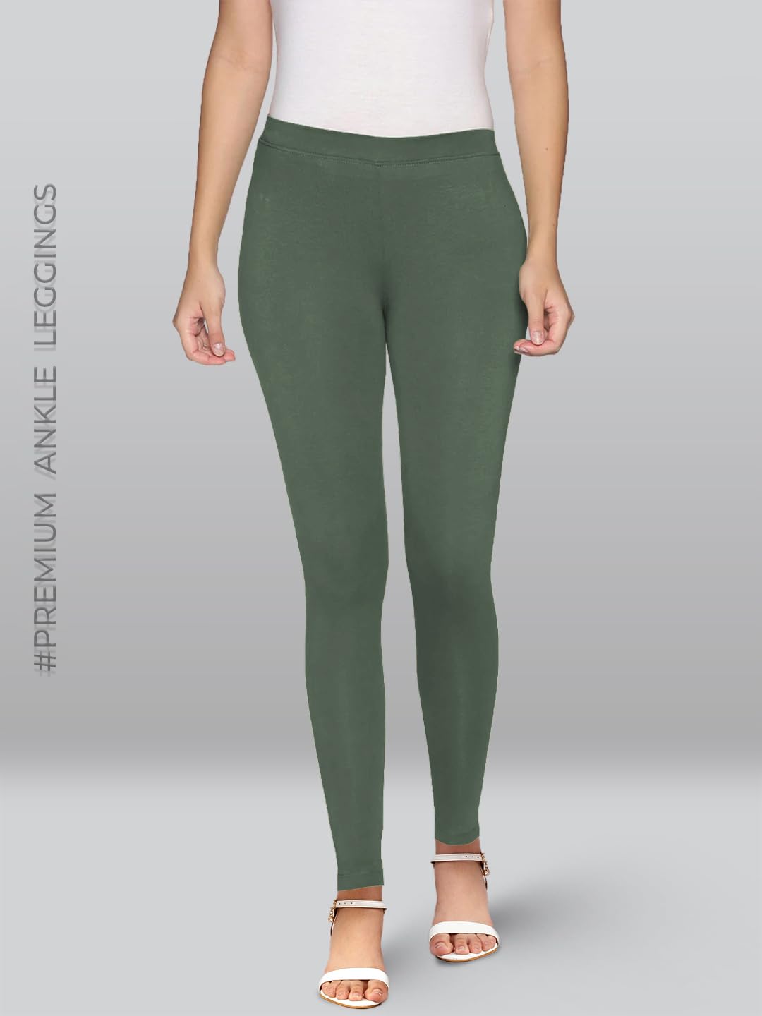 Premium Viscose Stretchable Ankle Length Leggings For Women Steel Grey