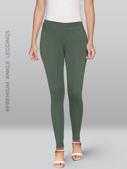 Premium Viscose Stretchable Ankle Length Leggings For Women Steel Grey