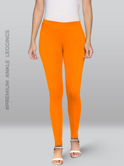 Premium Viscose Stretchable Ankle Length Leggings For Women Mustard