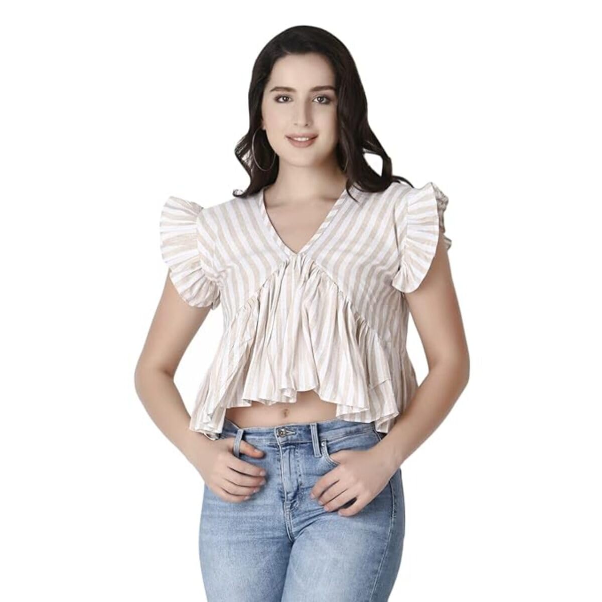 Leriya Fashion Womens Waffle Knit Tunic Cap Sleeve Button Down Tie Knot Henley Tops Loose Fitting Bat Wing Shirts Top (X-Small,