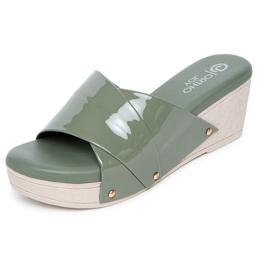 Ortho Joy Fancy Doctor Slippers | Soft Chappal For Women | Comfortable Wedges Sandals For Women Stylish