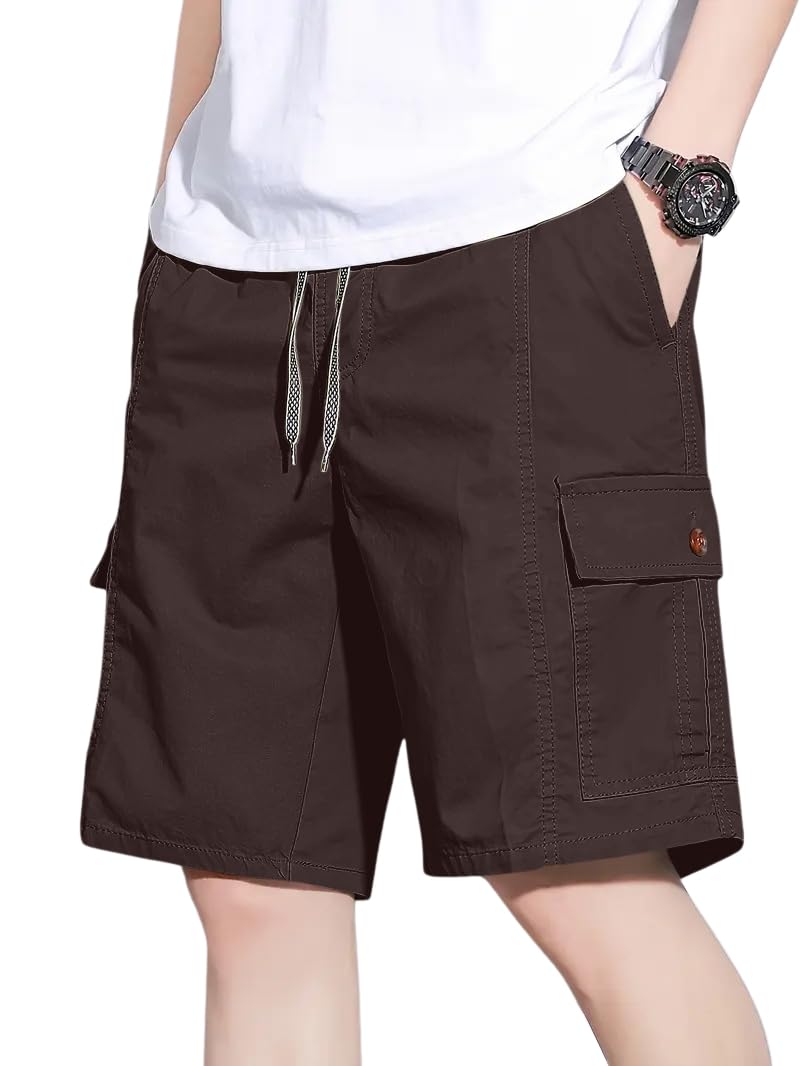 Greciilooks MenS Casual Shorts (Gl-M.Short-Sh339_Brown