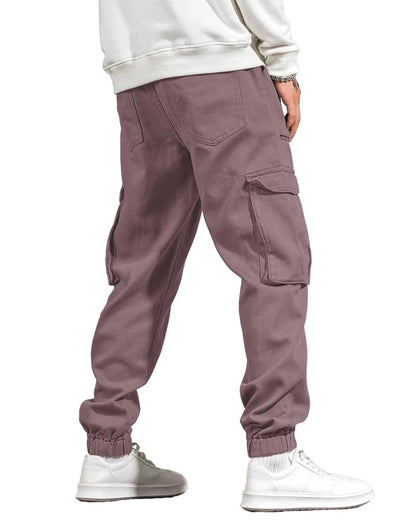 Noble Monk MenS Cargo Pant | Drawstring | Solid Cargo | Multi Pockets Trackpant