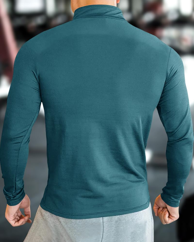 Noble Monk MenS Active Wear Regular Fit T Shirt |Full Sleeves |Casual T-Shirt For Men Ink Blue