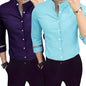 Pinkmint Men's Solid Slim Fit Casual Shirt, Full Sleeve Shirt for Casual Wear & Formal Wear Gift for Father,Boys