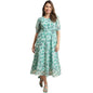 Preneum WomenS Maxi Fit & Flare Print Georgette Regular Sleeves Casual |Summer |Latest Style |Festival & Occasion Maxi Gown(Max