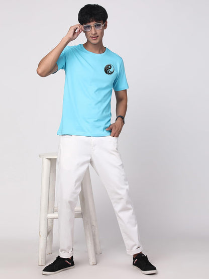 ADRO T-Shirts for MenChest Printed T-Shirt for MenCotton Tshirt for Men|RN24-STICK-YONG-MI